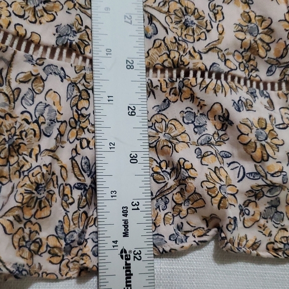 Free People Boheme Floral Print Open Back Long Sleeve Mini Dress 4 - Picture 14 of 14